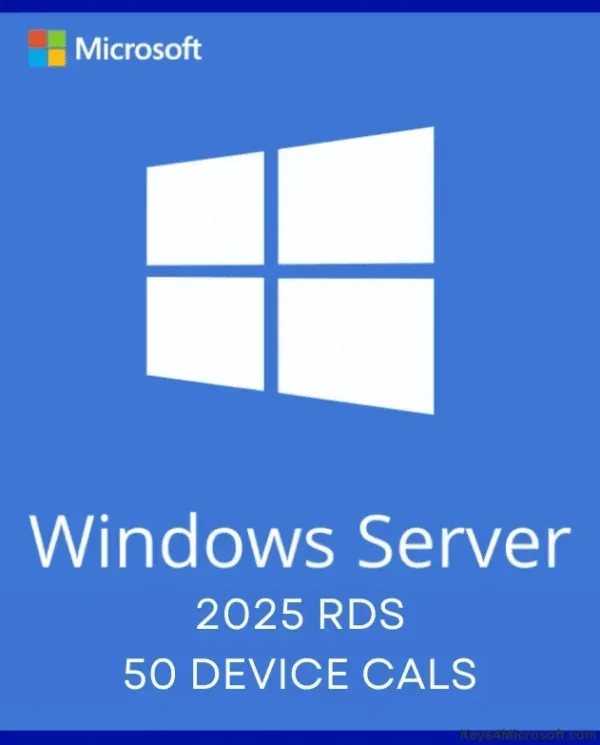 Windows Server 2025 Remote Desktop Services – 50 Device CALs Certificate
