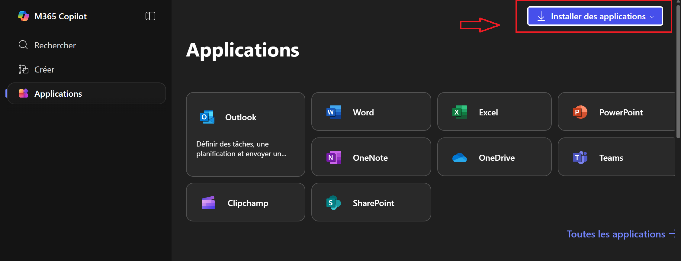 Click on Install Application