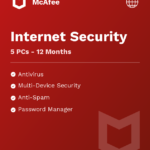 McAfee Internet Security - 5 PCs - 12 Months