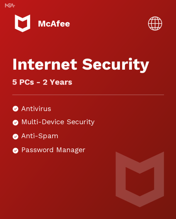 McAfee Internet Security - 5 PCs - 2 Years