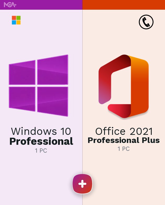 Windows 10 Pro and Office 2021 Professional Plus bundle key